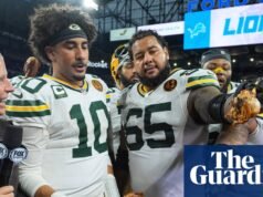 Packers górą zanikające Lions, gdy Jordan Love rzuca czterema niszczycielami czołgów w starciu z okazji Święta Dziękczynienia | NFL