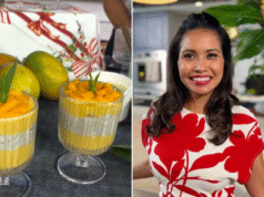 Prezenterka Better Homes & Gardens, Clarissa Feildel, dzieli się przepisem na budyń z sago z mango