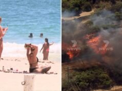 Perth poci się w rekordowych upałach od początku lata, gdy załogi walczą z podejrzanym pożarem w Geraldton