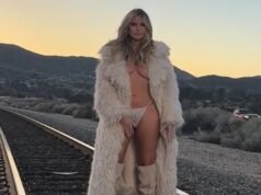 Heidi Klum Shirtless Under Fur Coat drażni nową piosenkę z Diplo