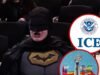 Mężczyzna przebrany za Batmana miażdży Radę Miasta Santa Clara w związku ze współpracą ICE