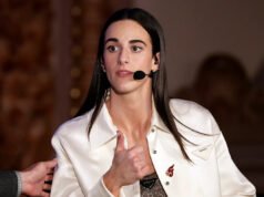 Caitlin Clark w programie NBC „Basketball Night in America” przed meczem Lakers-Knicks