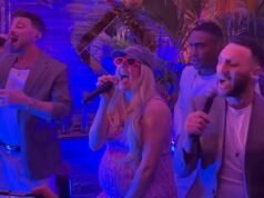 Ciężarna Ellie Goulding dzieli się fragmentem swojego wystawnego baby shower w stylu lat 70. z występem boysbandu Blue i ukłonem w stronę ulubionej piekarni Greggs – przed powitaniem pierwszego dziecka jej i chłopaka Beau Minnieara