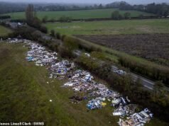 Rolnik stoi w obliczu ruiny finansowej po tym, jak wywrotki wyrzuciły na jego ziemię 200 ton śmieci, pozostawiając go z rachunkiem na kwotę 40 000 funtów za usunięcie nielegalnych odpadów