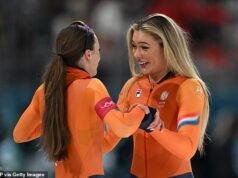 Jutcie Leerdam brakuje złota na 500 m, gdy zdenerwowany Jake Paul kibicuje jej na Zimowych Igrzyskach Olimpijskich