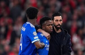 „To obrzydliwe”: Trent Alexander-Arnold wścieka się po tym, jak kolega z drużyny Realu Madryt Vinicius Jr oskarża przeciwnika o rasizm w starciu z Benfiką po przerwaniu meczu na 10 minut po aktywowaniu przez sędziego nowego protokołu