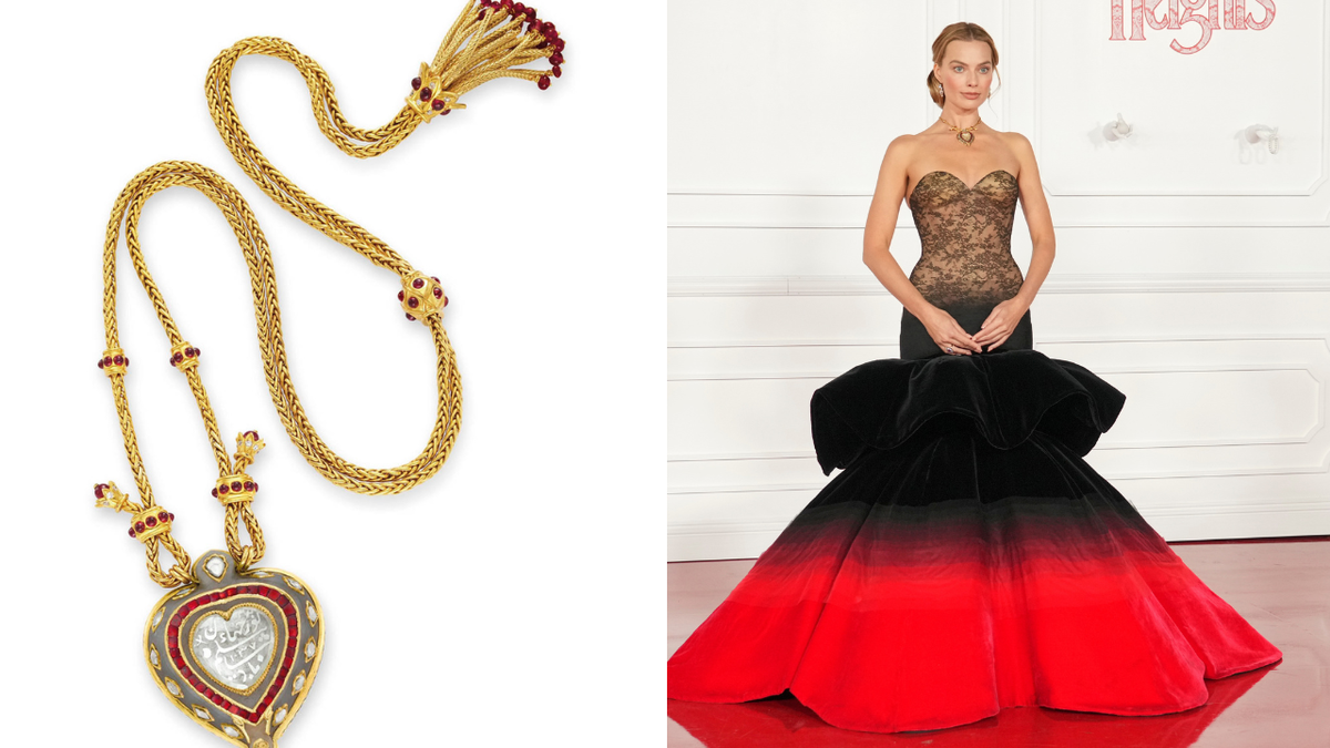 Wyjaśnienie wyglądu czerwonego dywanu Margot Robbie w Wichrowych Wzgórzach: historia kryjąca się za diamentem Taj Mahal