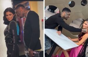 Blueface dusi woskową figurę Zendayi, na nagraniu wideo