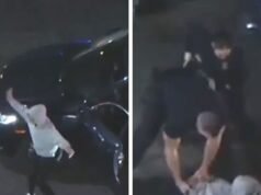 Kobieta drwi z policjantów, tańcząc na końcu dzikiego pościgu policyjnego, na nagraniu wideo