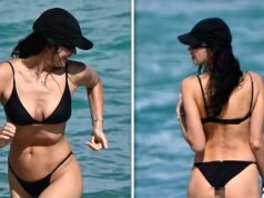Irina Shayk pokazuje ciało w bikini podczas dnia na plaży z córką w Miami