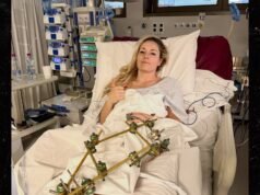 Lindsey Vonn pomyślnie przeszła trzecią operację złamanej nogi i publikuje zdjęcie ze szpitalnego łóżka