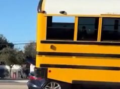 Na nagraniu wideo kierowca jaguara wpada do autobusu szkolnego, a następnie zostaje aresztowany w domu za DV