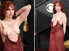 Chappell Roan w topless na czerwonym dywanie Grammy