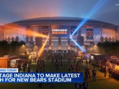 Portage w stanie Indiana gra na stadionie Chicago Bears