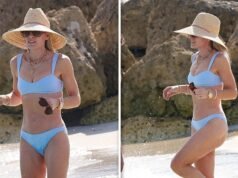 Kristin Cabot z Coldplay na plaży w Miami
