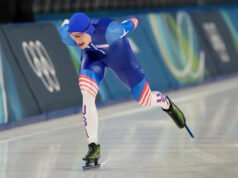 Amerykański łyżwiarz szybki Jordan Stolz wystartuje w biegu na 1000 metrów na igrzyskach olimpijskich w Cortinie w Mediolanie