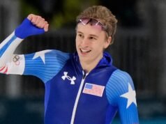Jordan Stolz zdobył dla drużyny USA złoto na 1000 metrów