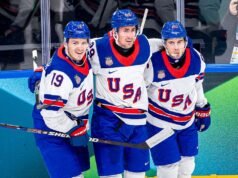 Brock Nelson strzelił dwa gole, a drużyna USA pokonała Łotwę i otworzyła igrzyska olimpijskie